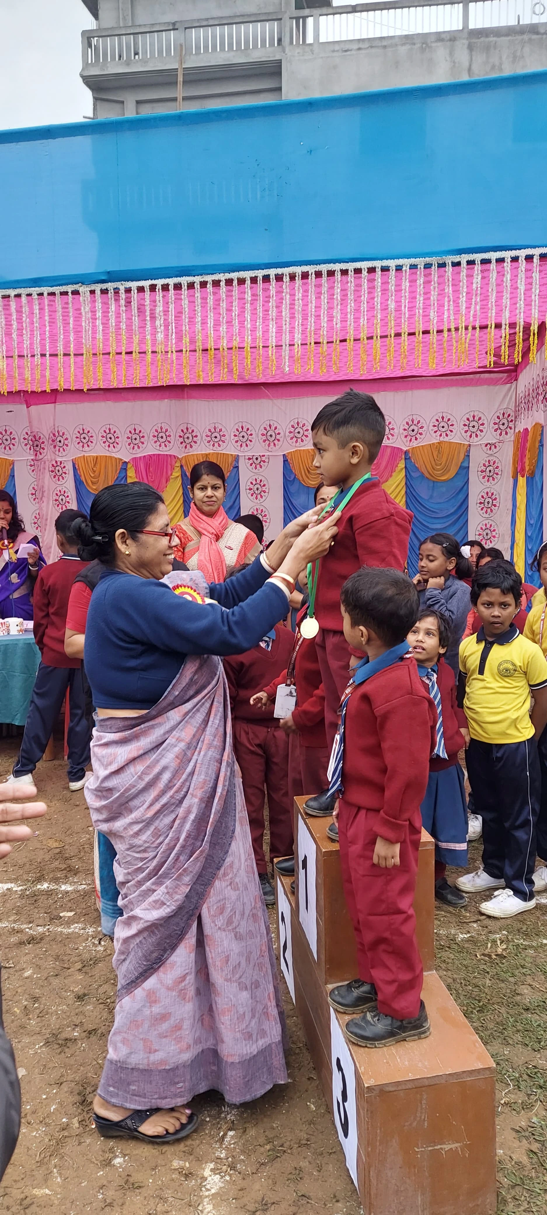 Students taking part in school sports