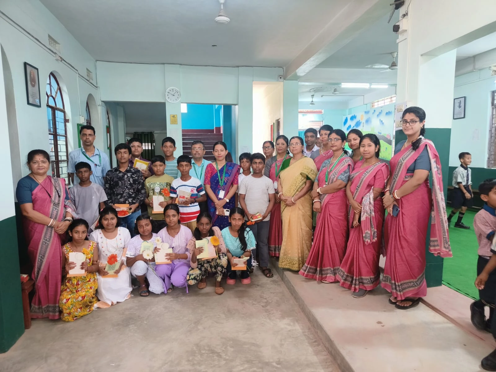 Students participating in a school activity