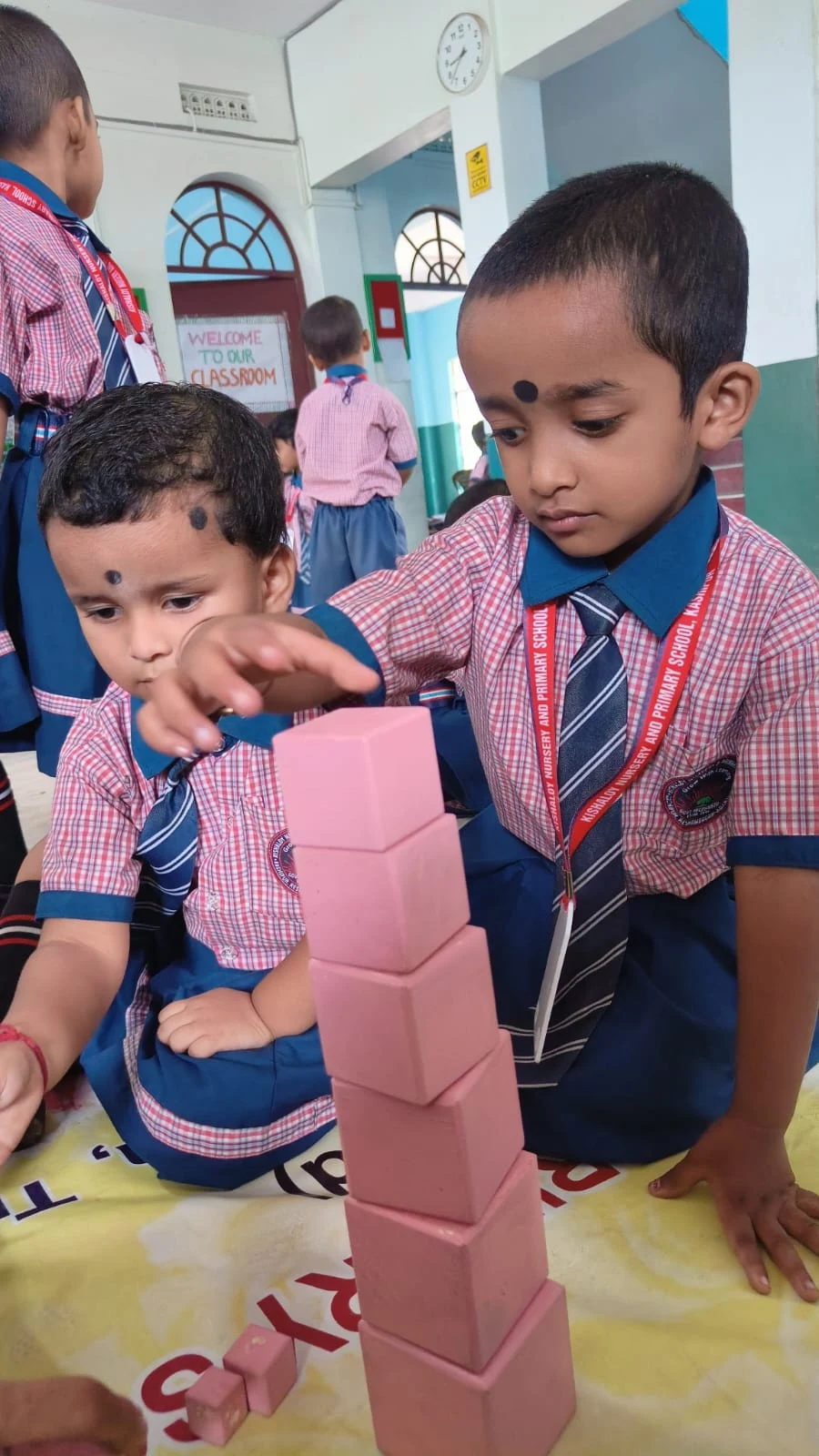 Students participating in classroom activity