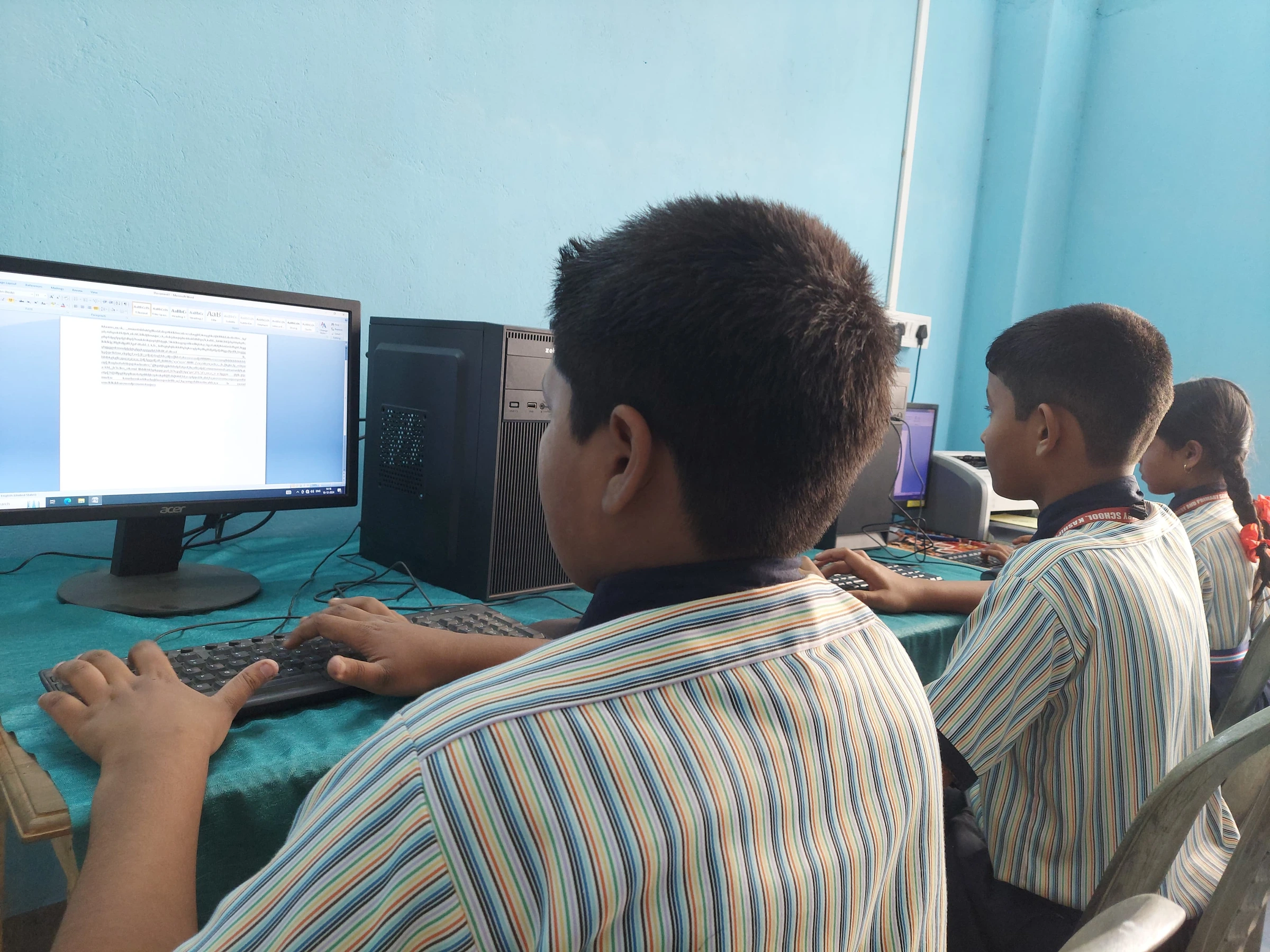 Computer education room at Kishaloy Global School