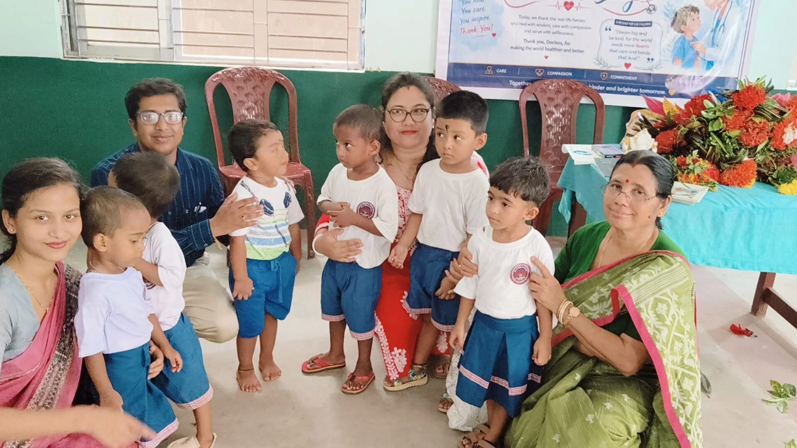 Doctor's Day activity with young students and teachers